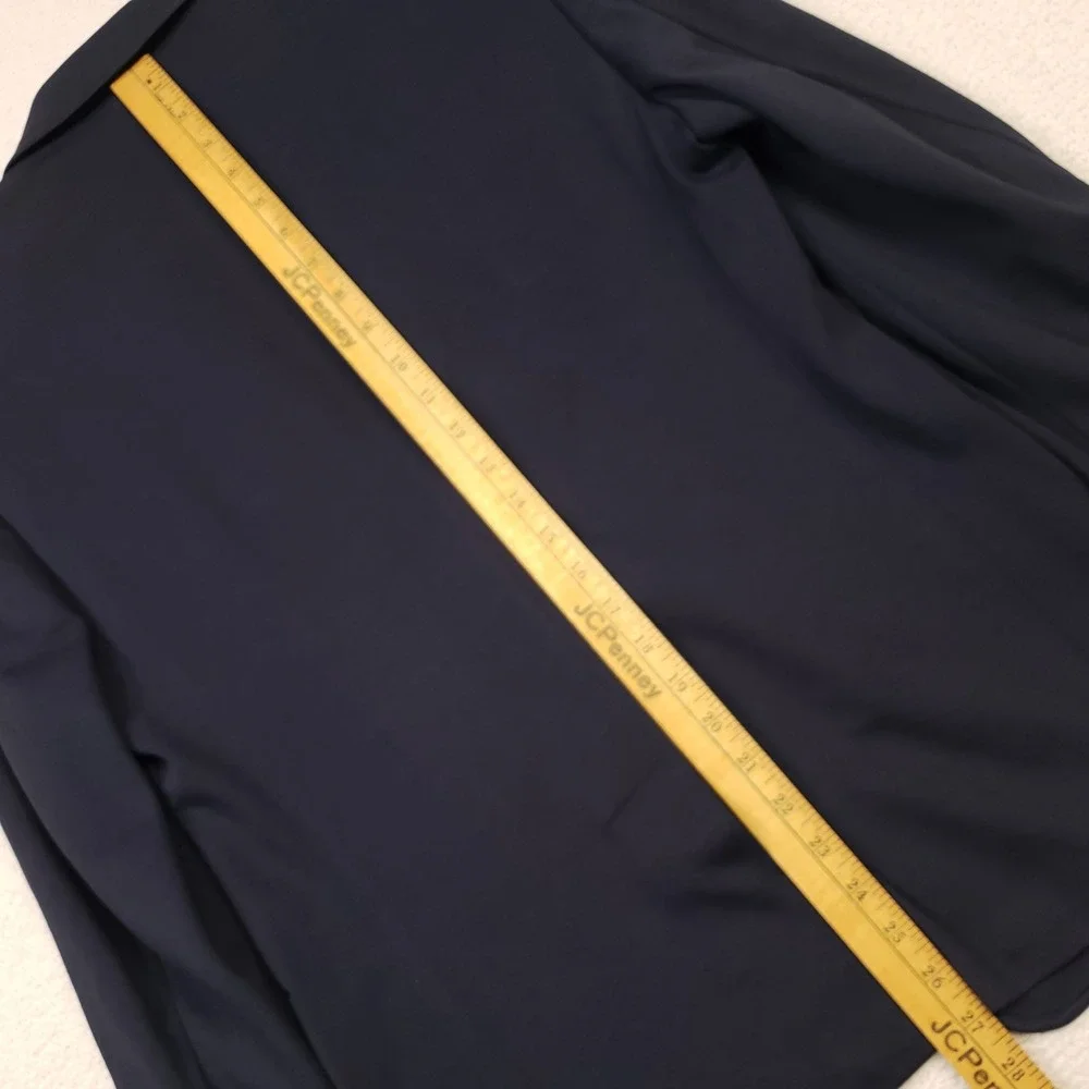 John Varvatos Sport Coat Mens 38S Navy Blue Cotton Blend Partially Lined Blazer